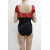 Lace short Sleeve Leotard